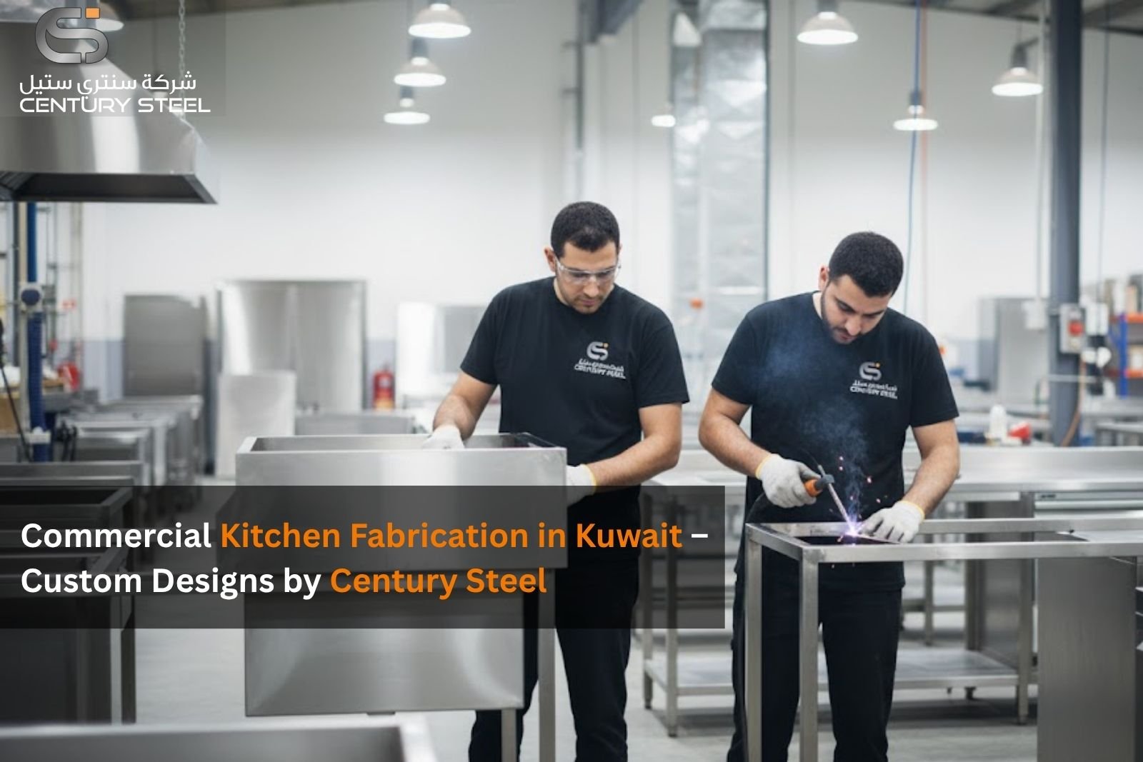 Commercial Kitchen Fabrication in Kuwait – Custom Designs by Century Steel